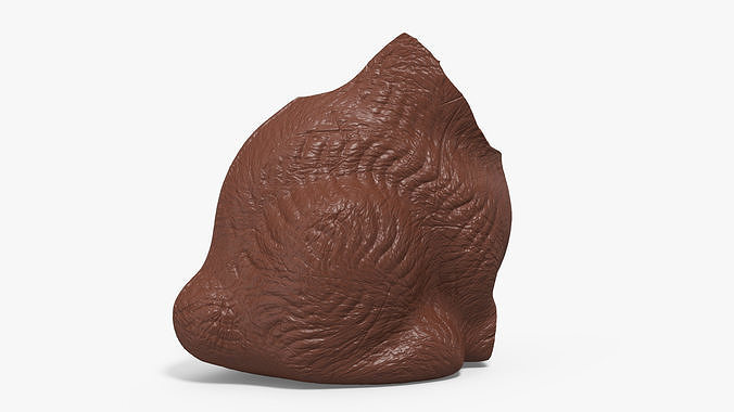 Chocolate Easter Bunny Without a Head 3D model 7
