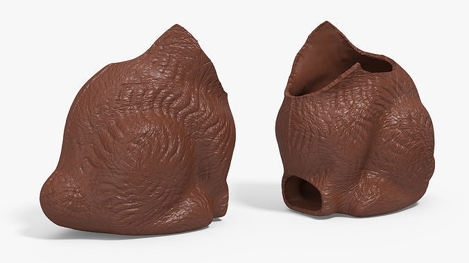 Chocolate Easter Bunny Without a Head 3D model 5