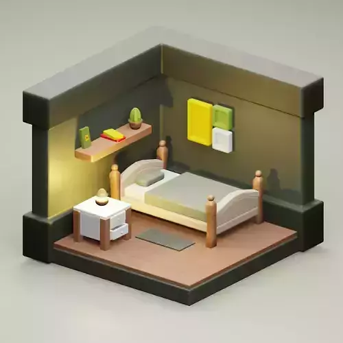 LOW POLY BEDROOM