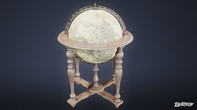 VICTORIAN - Globe 01 - LOW POLY AND NANITE Low-poly 3D model