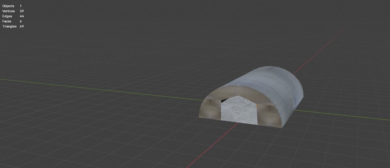 Aircraft Hanger V3 Low Poly Free low-poly 3D model_11