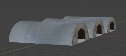 Aircraft Hanger V3 Low Poly Free low-poly 3D model_4