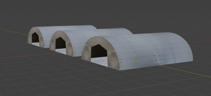 Aircraft Hanger V3 Low Poly Free low-poly 3D model_20
