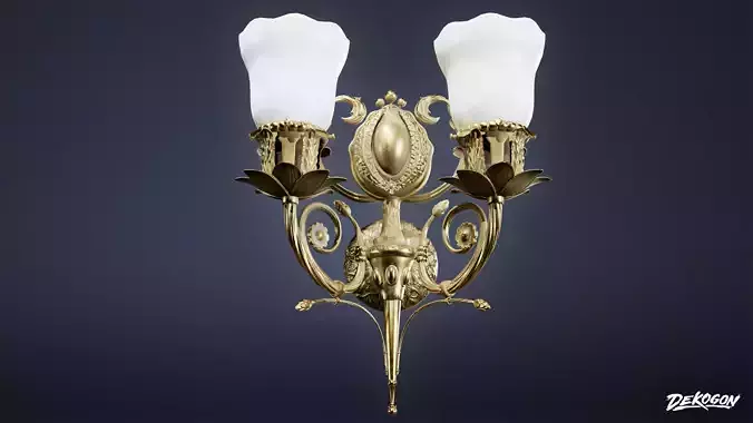 VICTORIAN - Light Wall Sconce 01 - LOW POLY AND NANITE