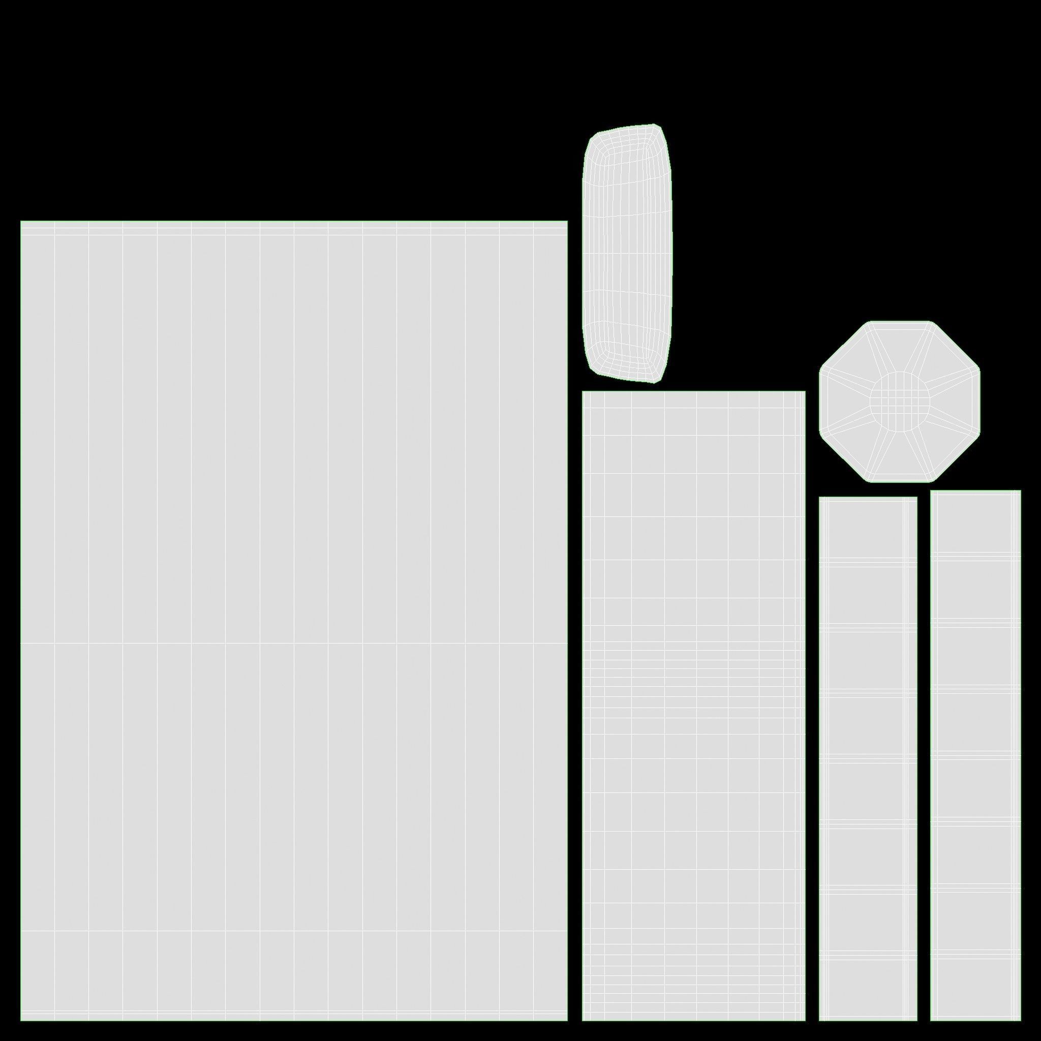 Violin with bow and wooden music note stand 3D model_9