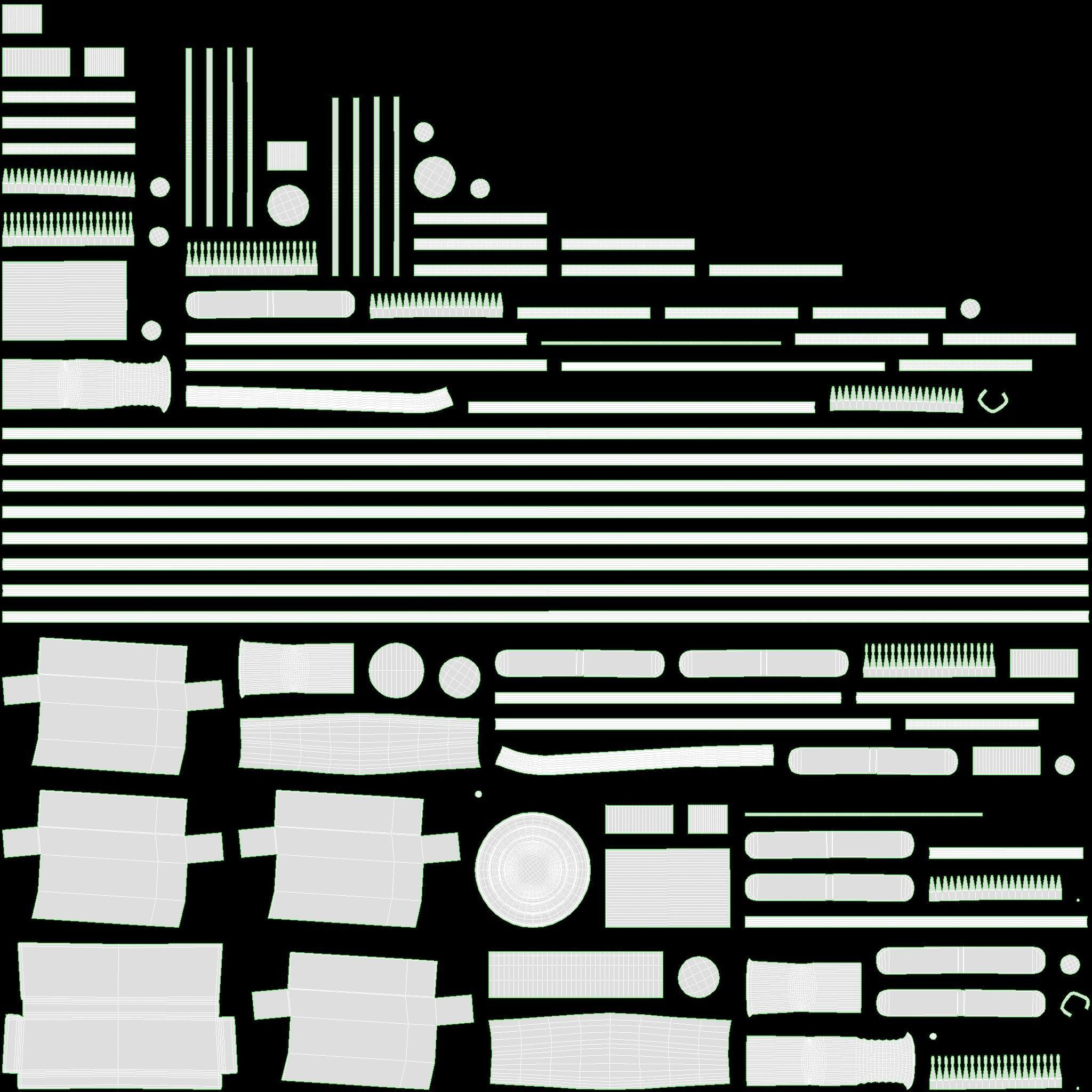 Violin with bow and wooden music note stand 3D model_11