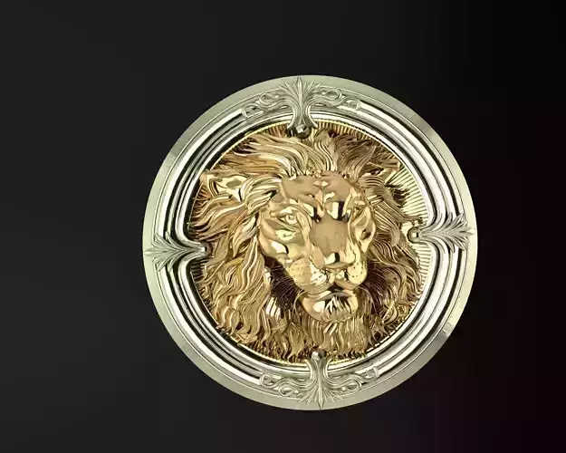 lion head pendant 3D print model