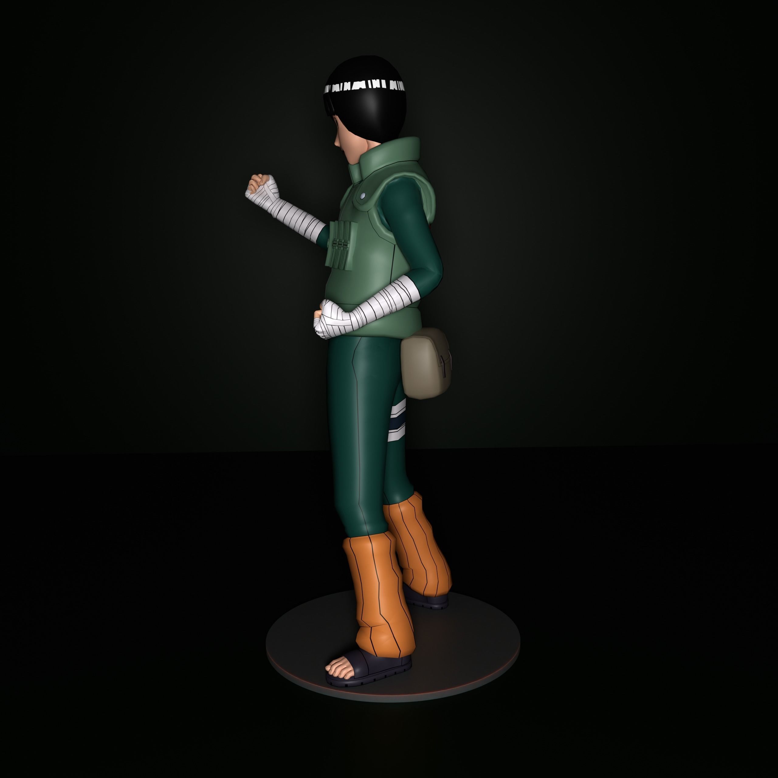 Rock Lee 3D print model_4