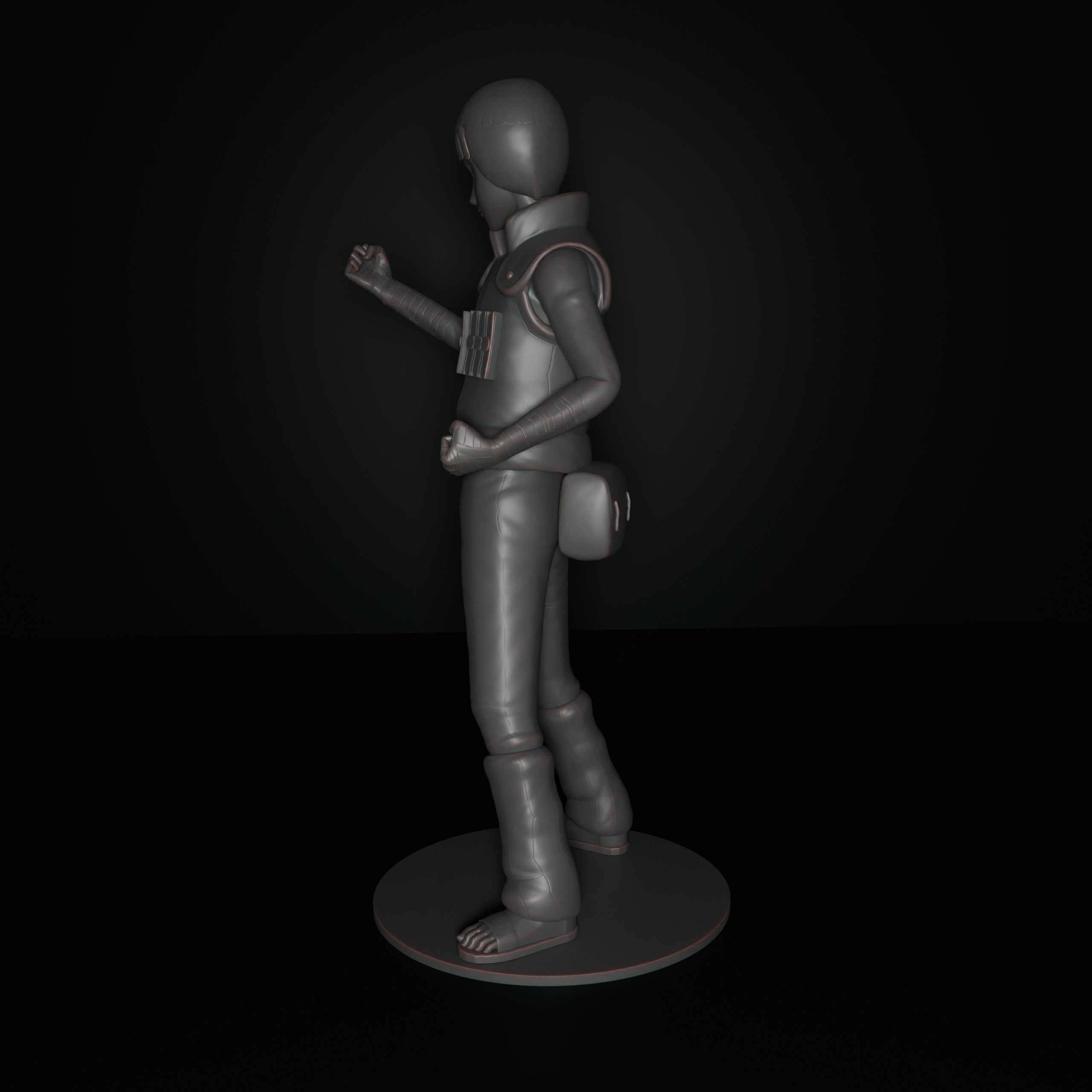 Rock Lee 3D print model_5