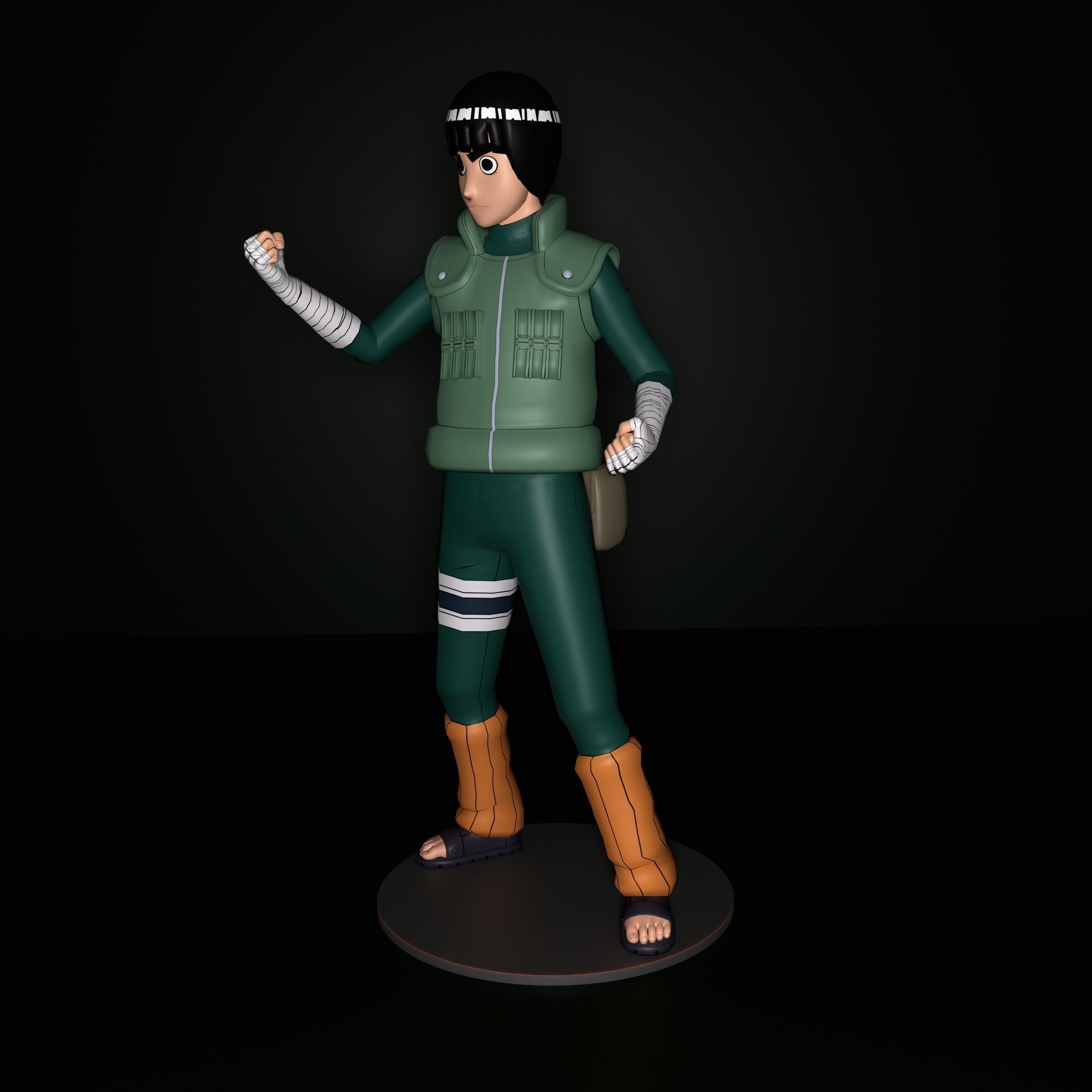 Rock Lee 3D print model_2