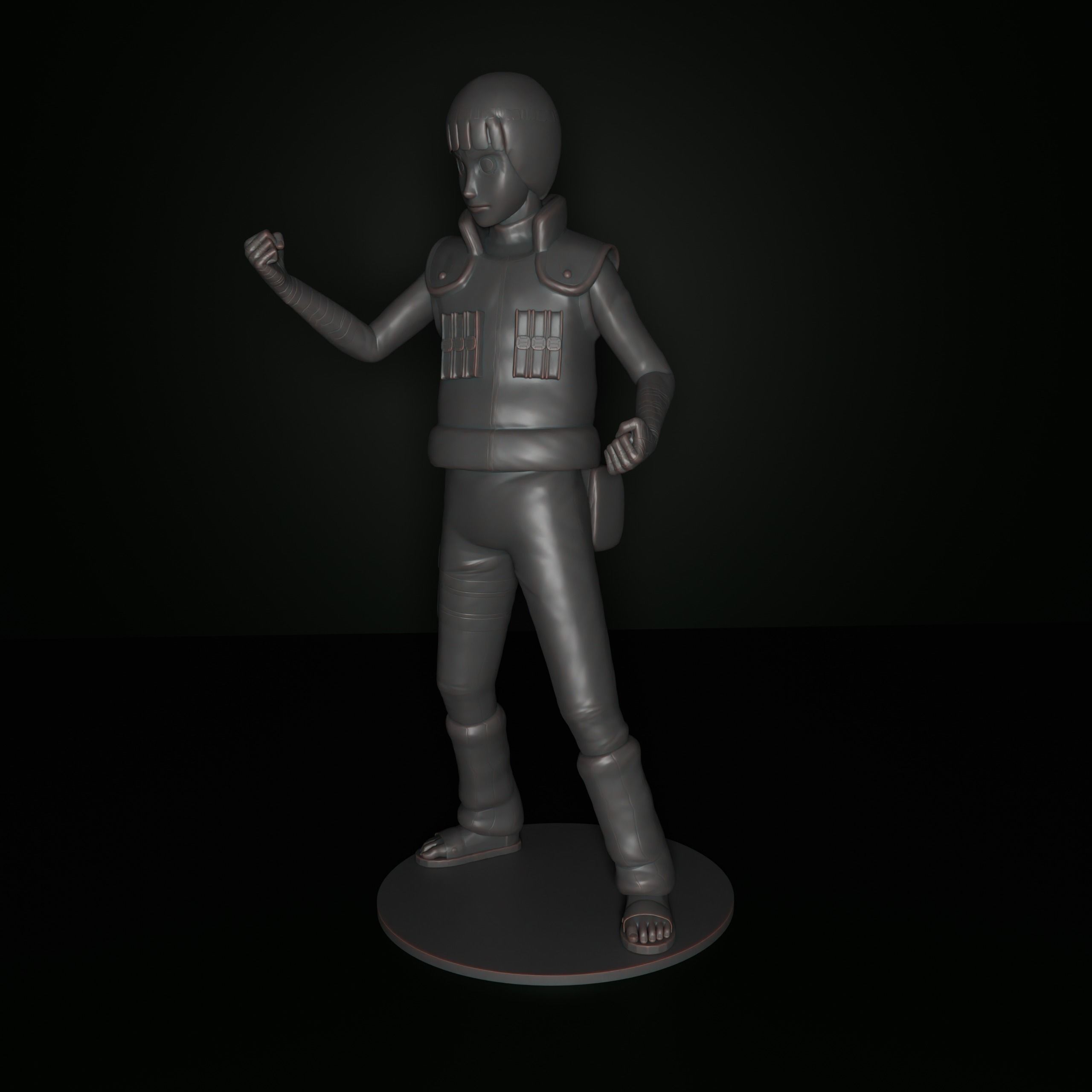 Rock Lee 3D print model_3