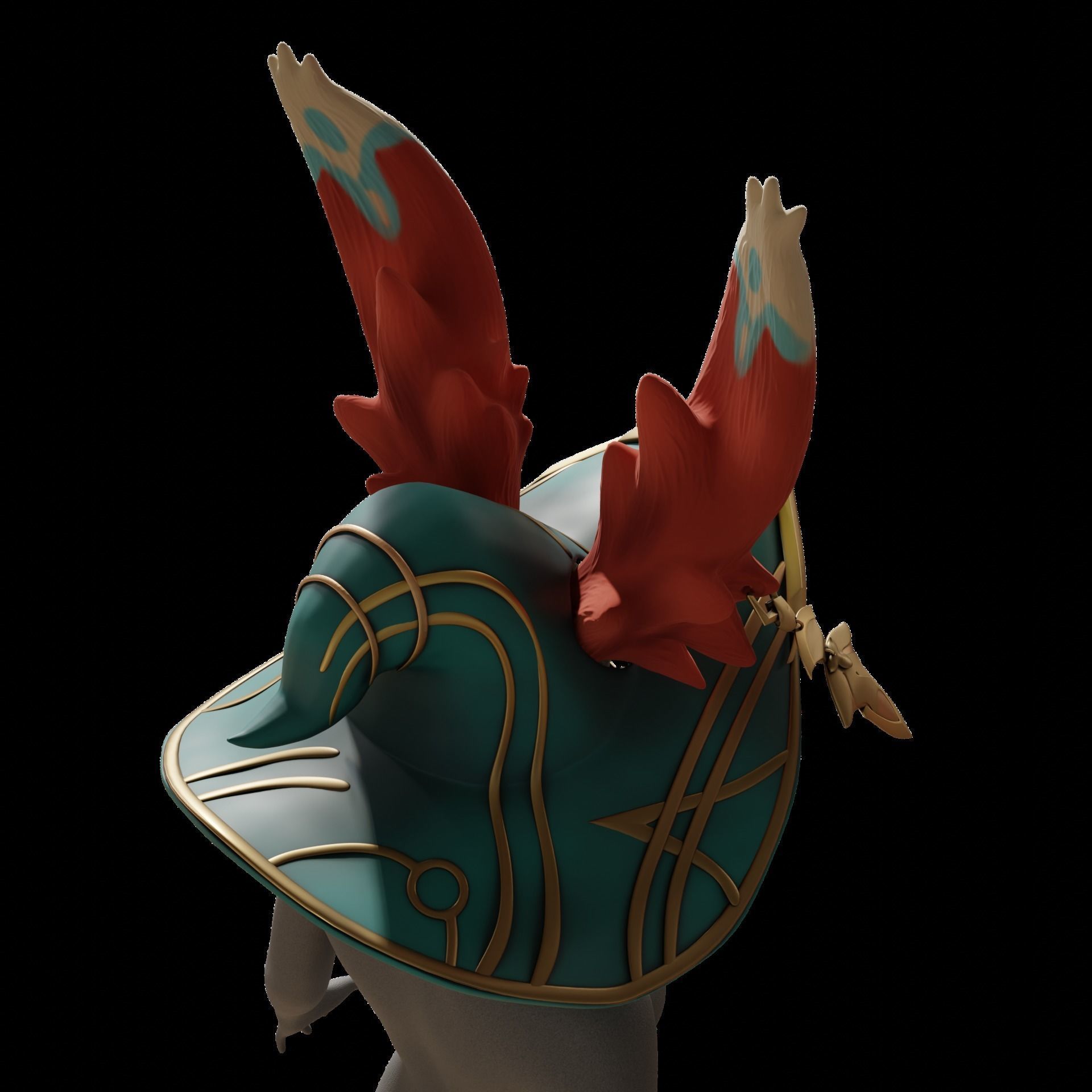 AURORA LEAGUE OF LEGENDS COSPLAY HAT EARS ACCESSORIES 3D print model_11