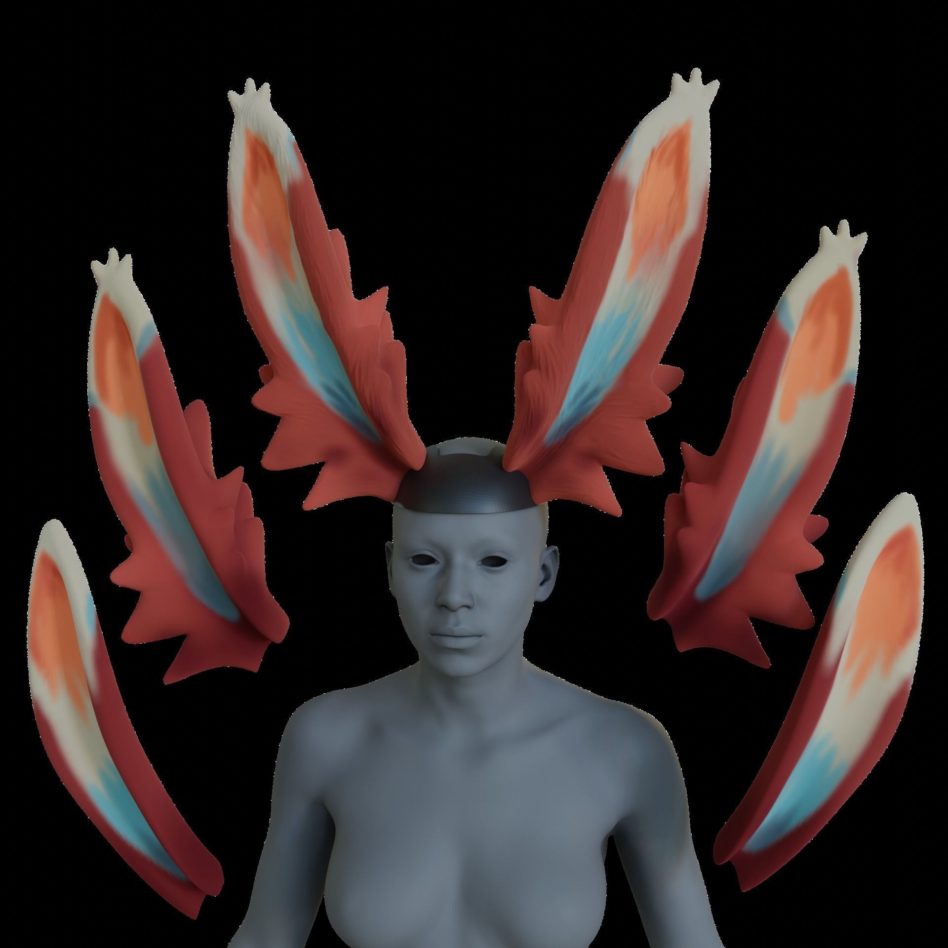 AURORA LEAGUE OF LEGENDS COSPLAY HAT EARS ACCESSORIES 3D print model_1