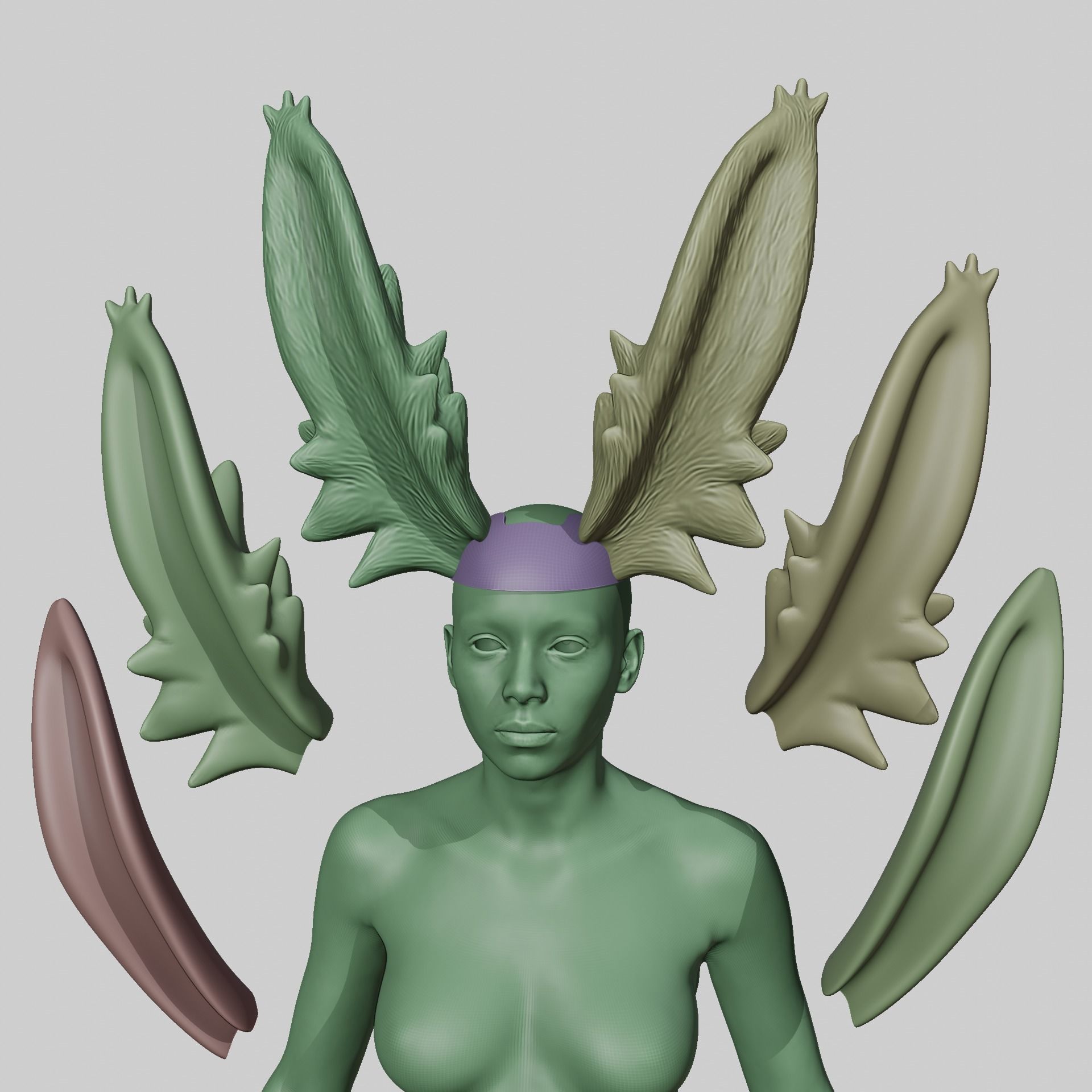 AURORA LEAGUE OF LEGENDS COSPLAY HAT EARS ACCESSORIES 3D print model_3