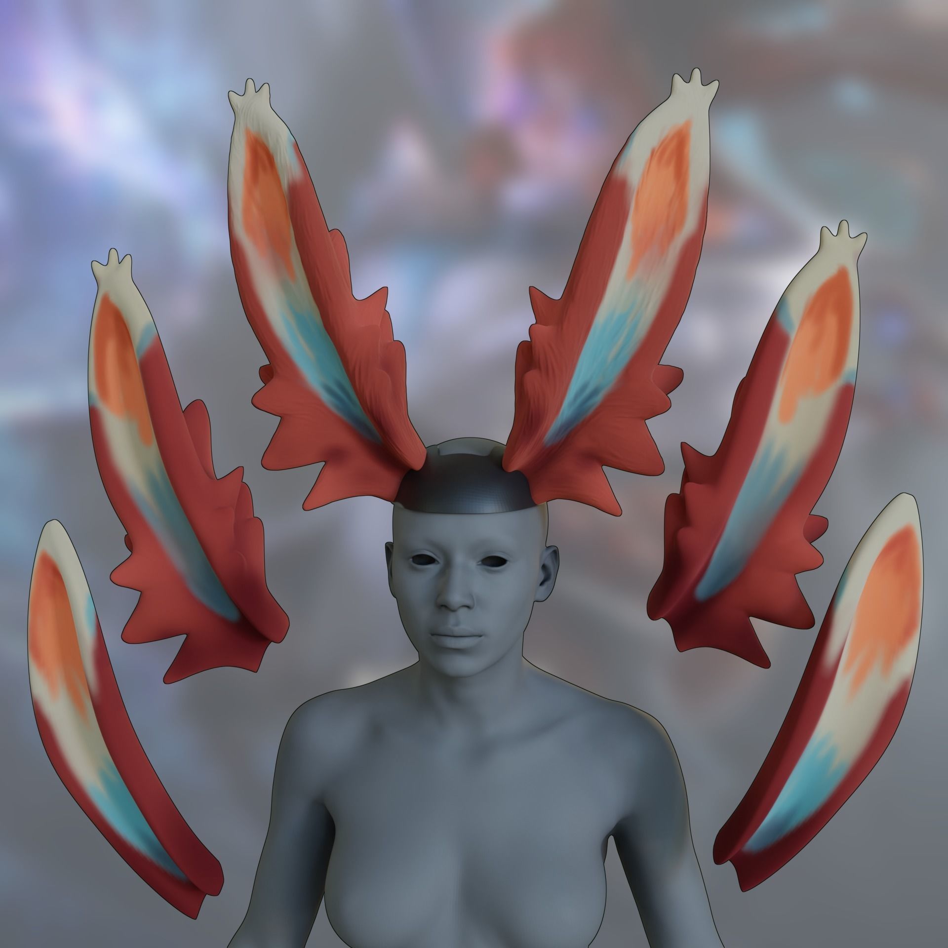 AURORA LEAGUE OF LEGENDS COSPLAY HAT EARS ACCESSORIES 3D print model_2