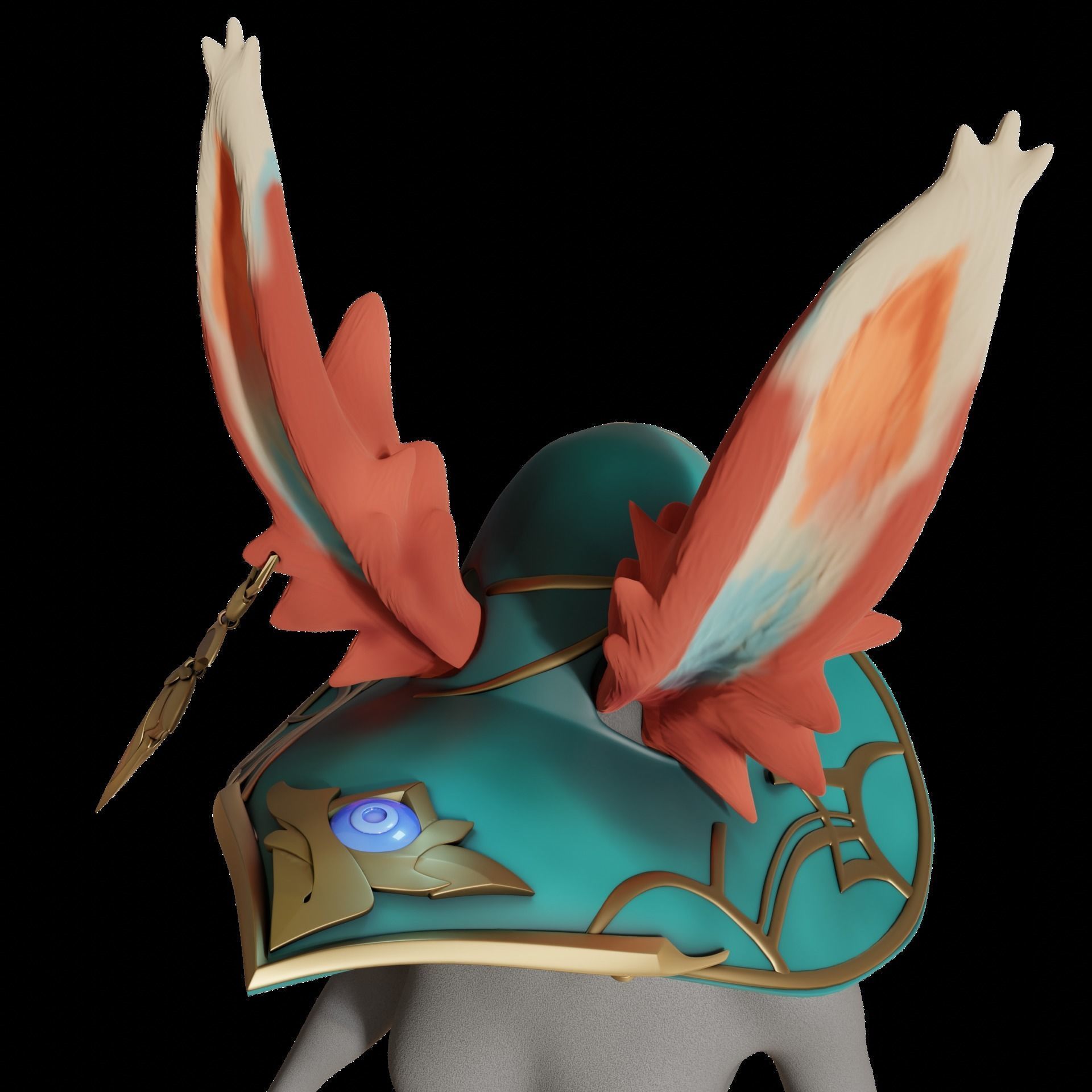 AURORA LEAGUE OF LEGENDS COSPLAY HAT EARS ACCESSORIES 3D print model_12