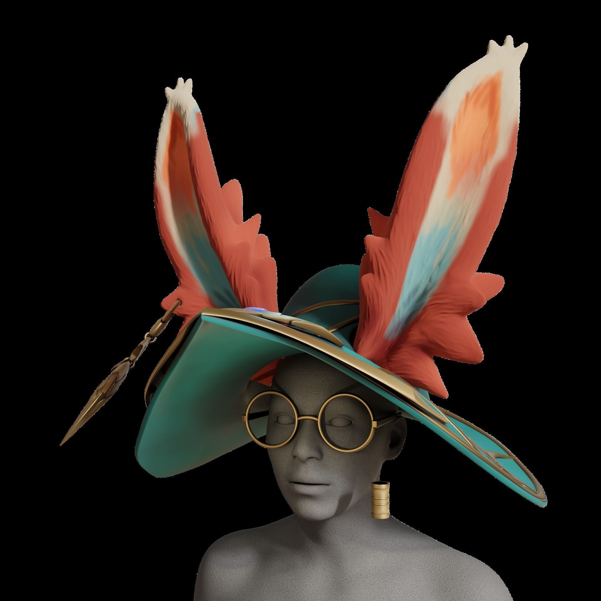 AURORA LEAGUE OF LEGENDS COSPLAY HAT EARS ACCESSORIES 3D print model_16