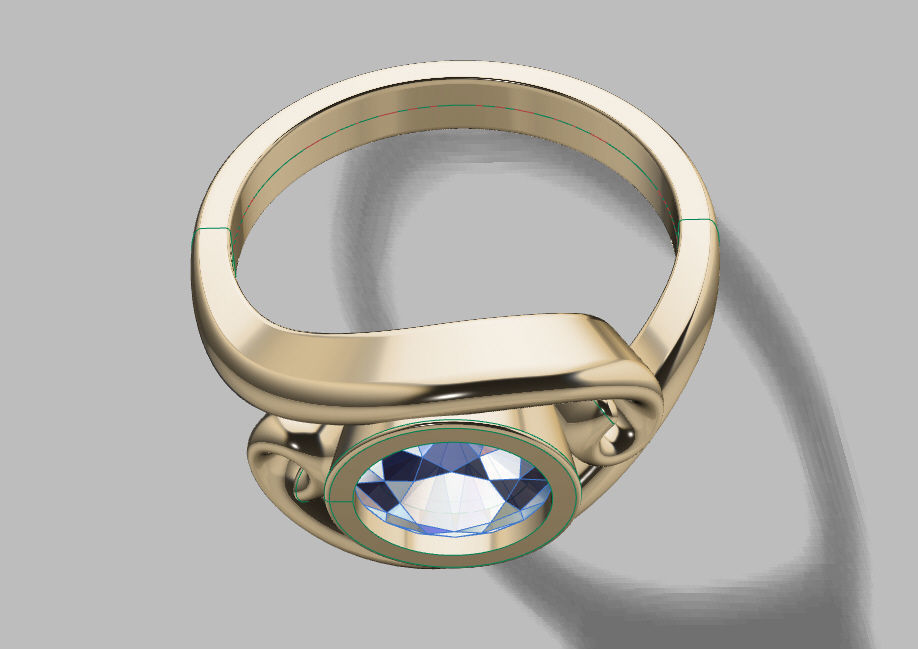 Fashion Ring 3D print model_4