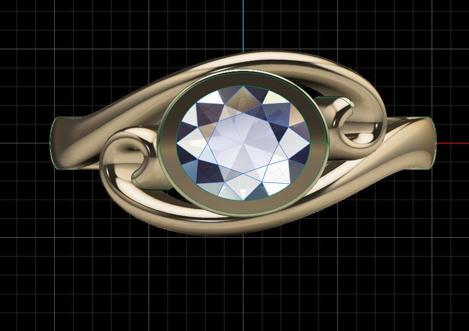 Fashion Ring 3D print model_11