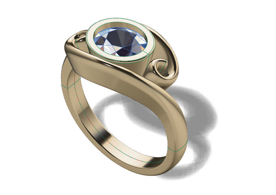 Fashion Ring 3D print model_1