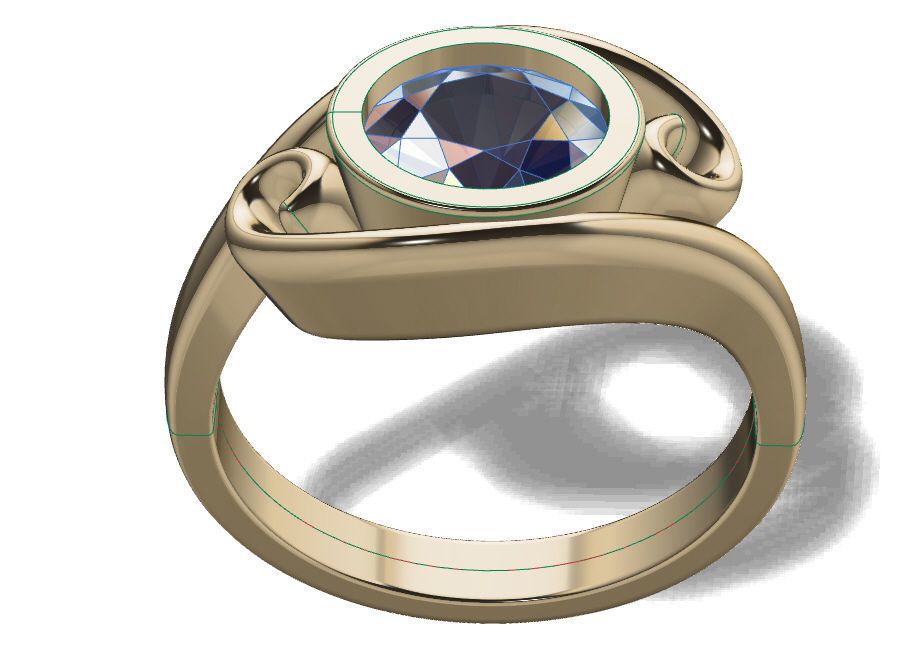 Fashion Ring 3D print model_2