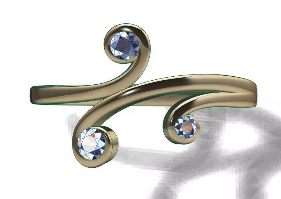 Fashion Ring 3D print model_0