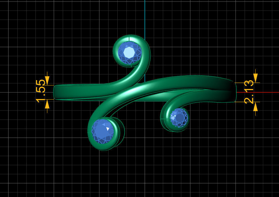 Fashion Ring 3D print model_11