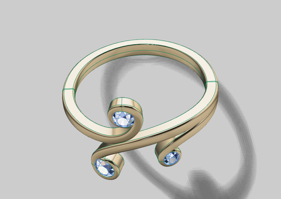 Fashion Ring 3D print model_2