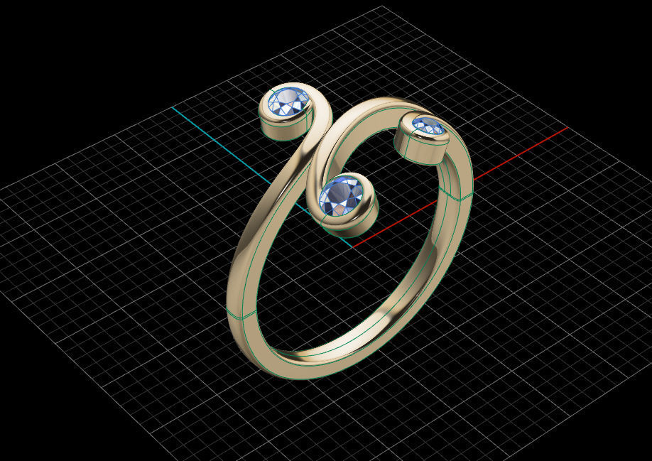 Fashion Ring 3D print model_16