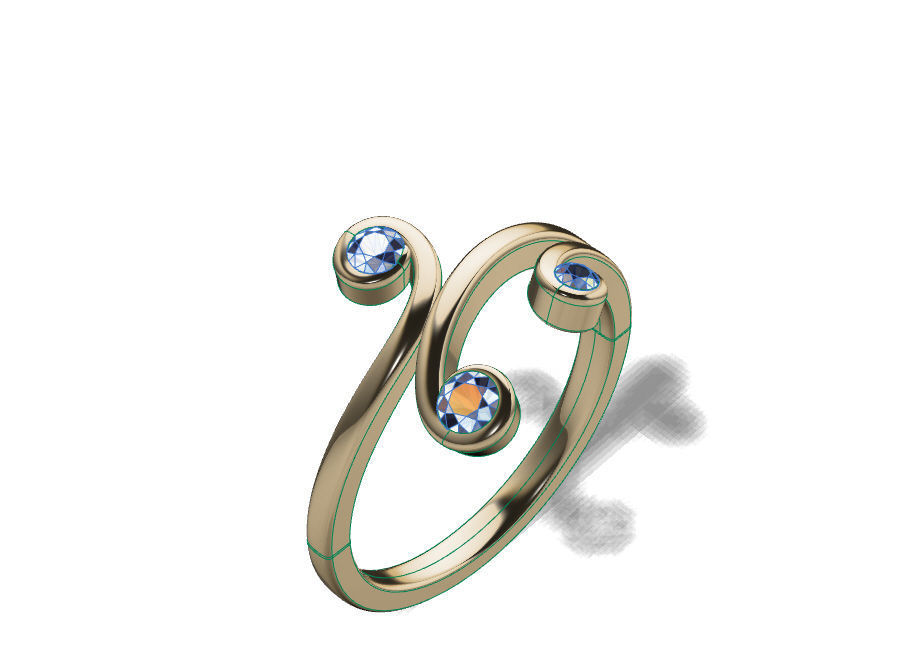 Fashion Ring 3D print model_3