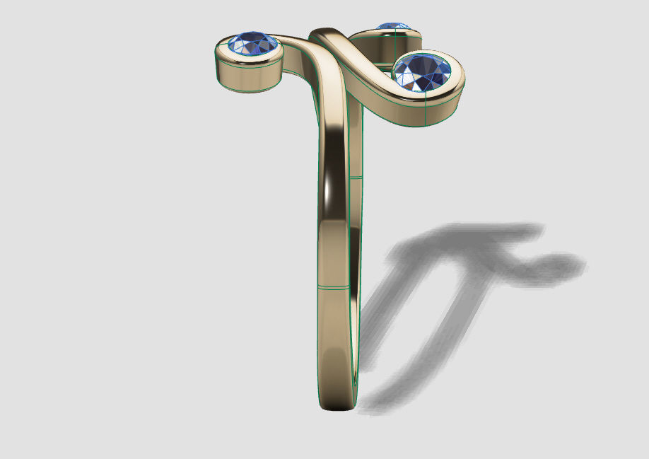 Fashion Ring 3D print model_5