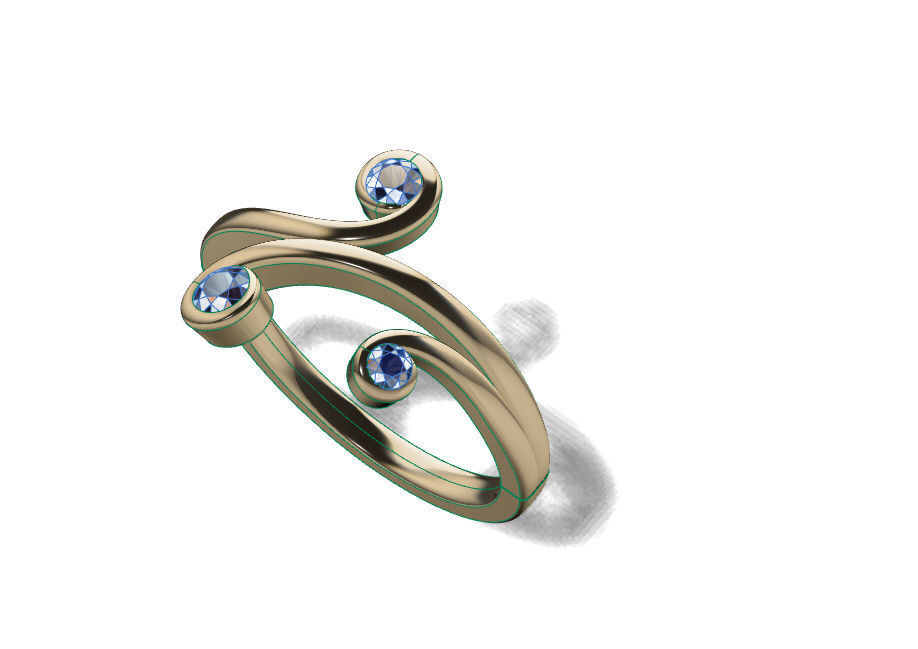 Fashion Ring 3D print model_1