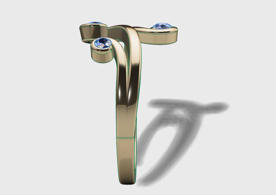 Fashion Ring 3D print model_4