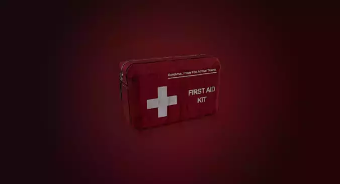 Medical First Aid Kit I PBR Model I Game Ready Low-poly 3D model