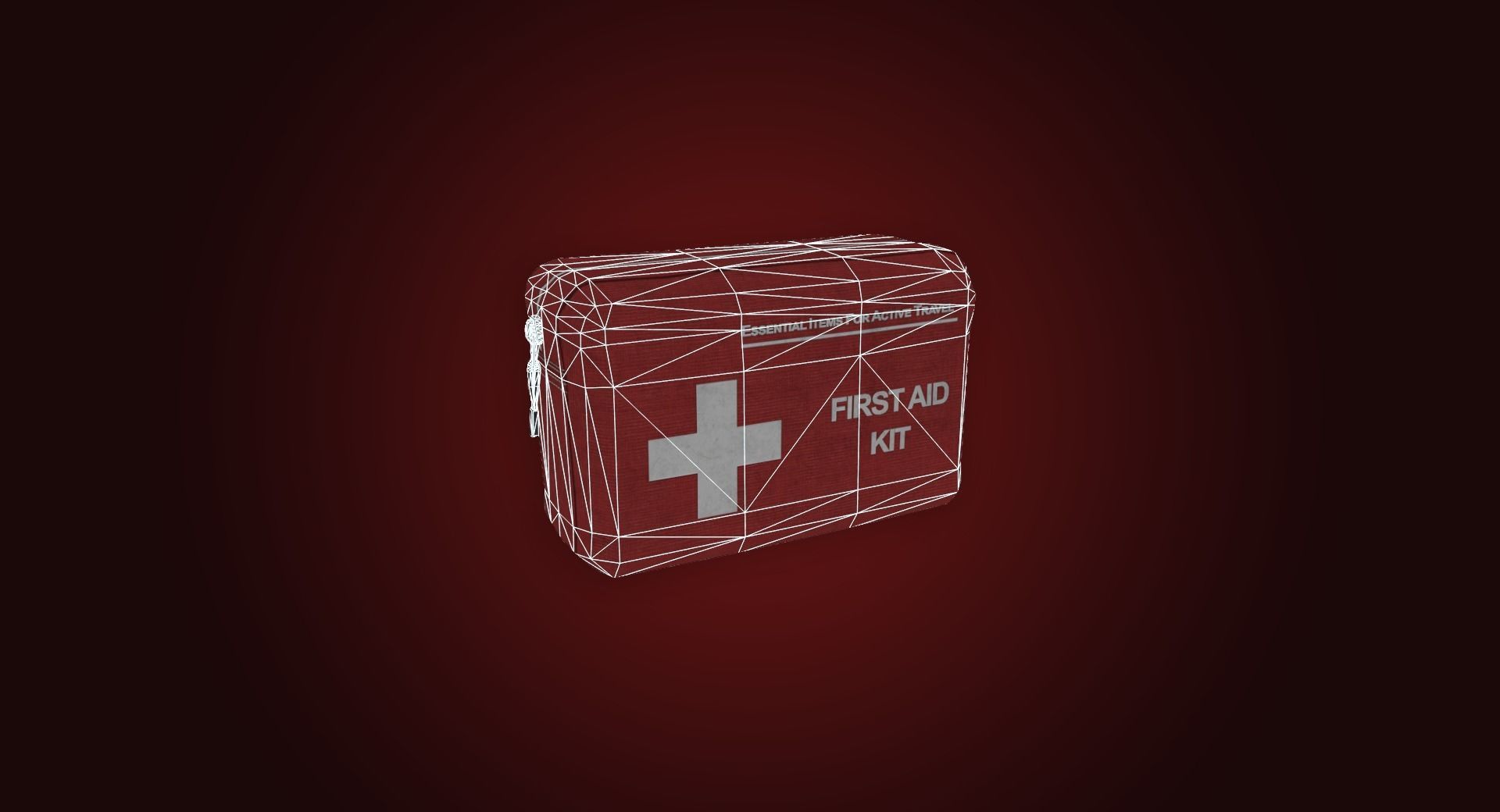 Medical First Aid Kit I PBR Model I Game Ready Low-poly 3D model_1