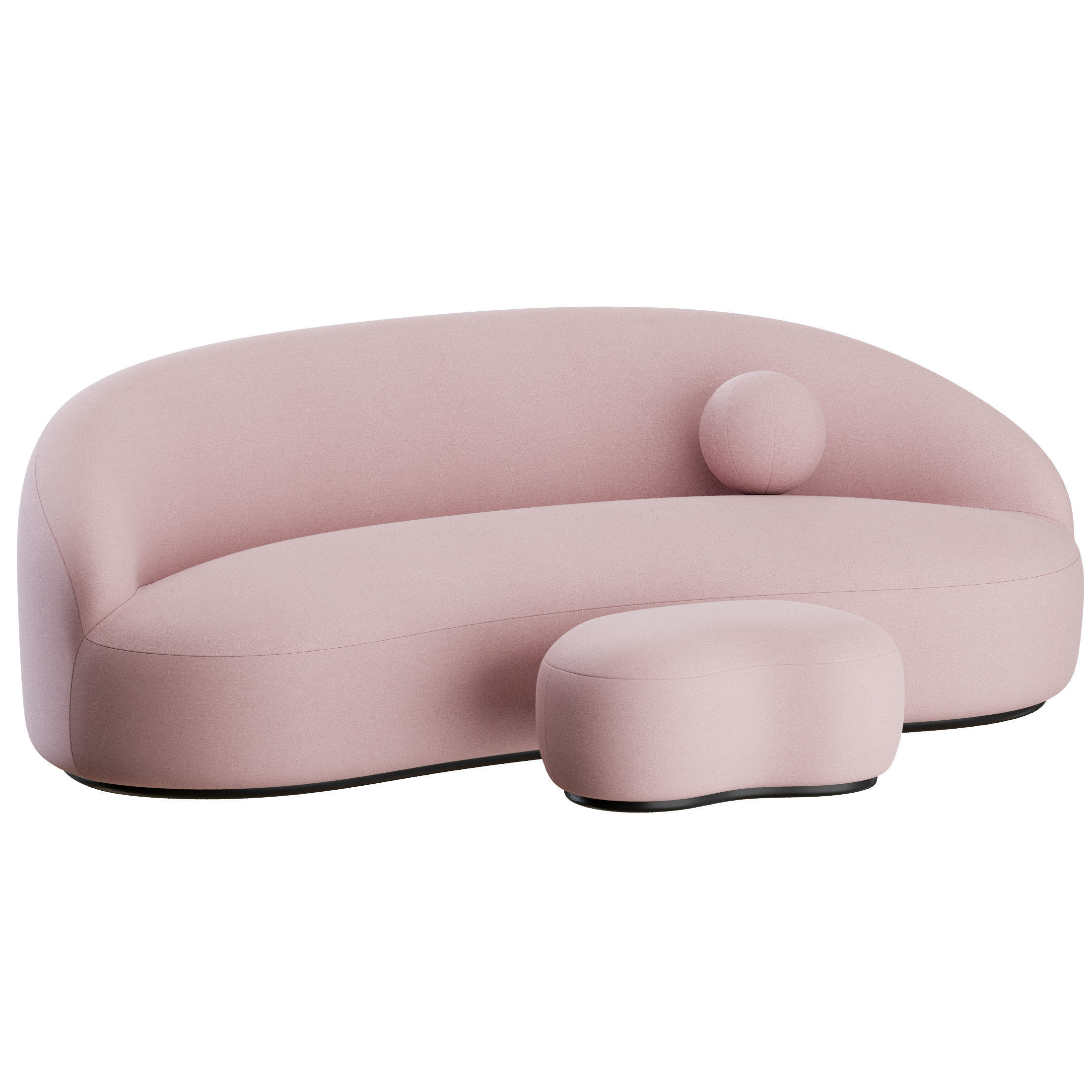 Margas LC4 Sofa and Pouf by andTradition 3D model_5