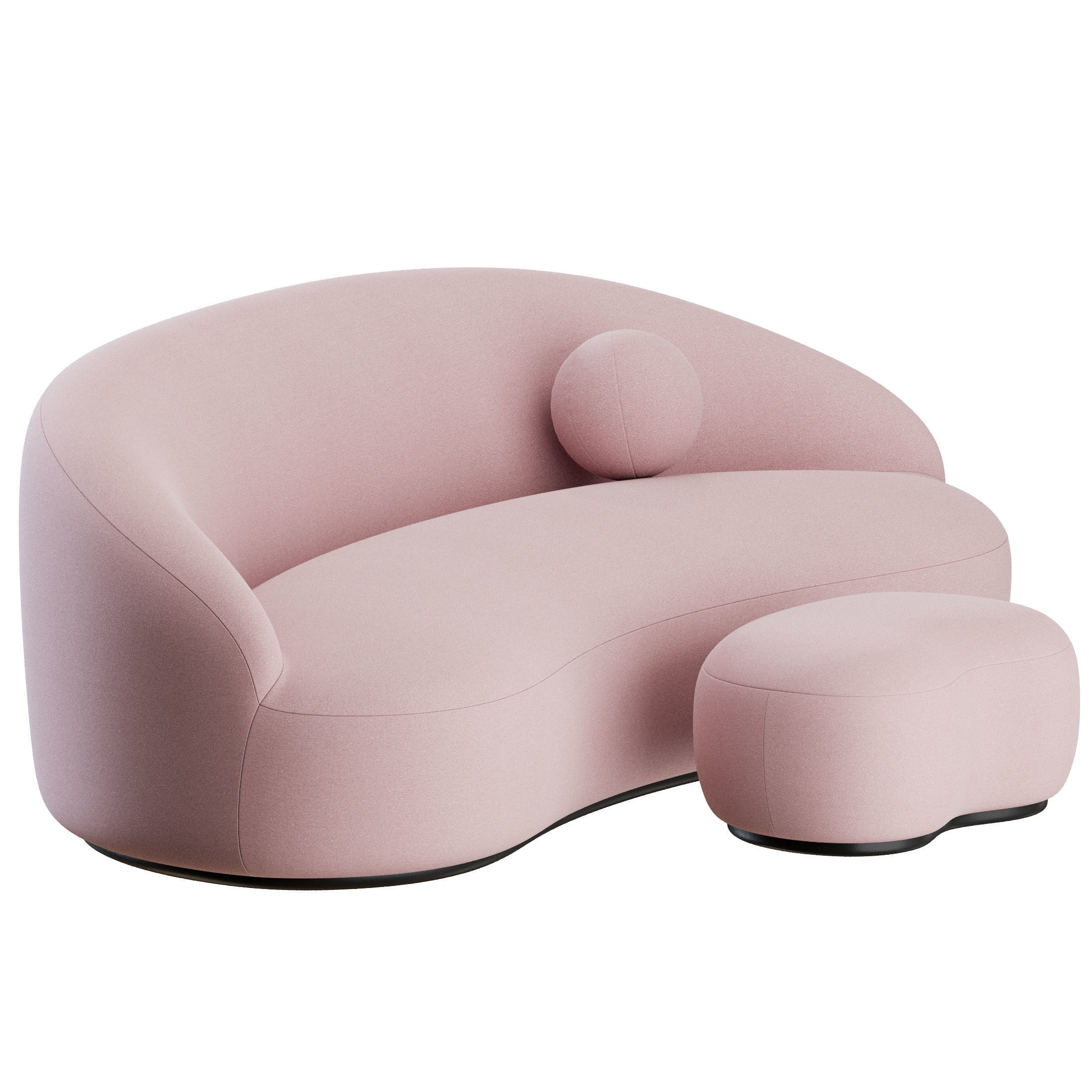 Margas LC4 Sofa and Pouf by andTradition 3D model_6