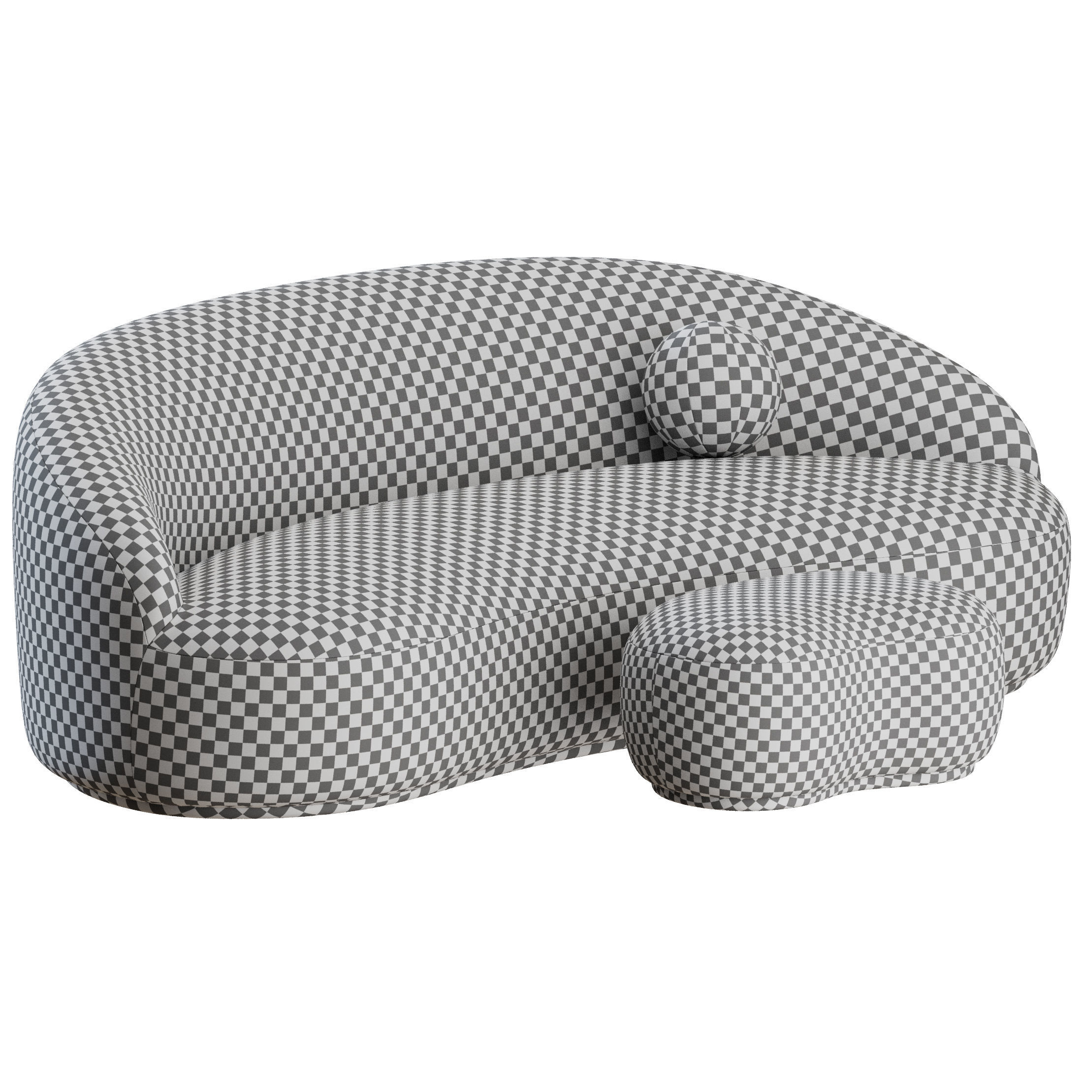 Margas LC4 Sofa and Pouf by andTradition 3D model_3