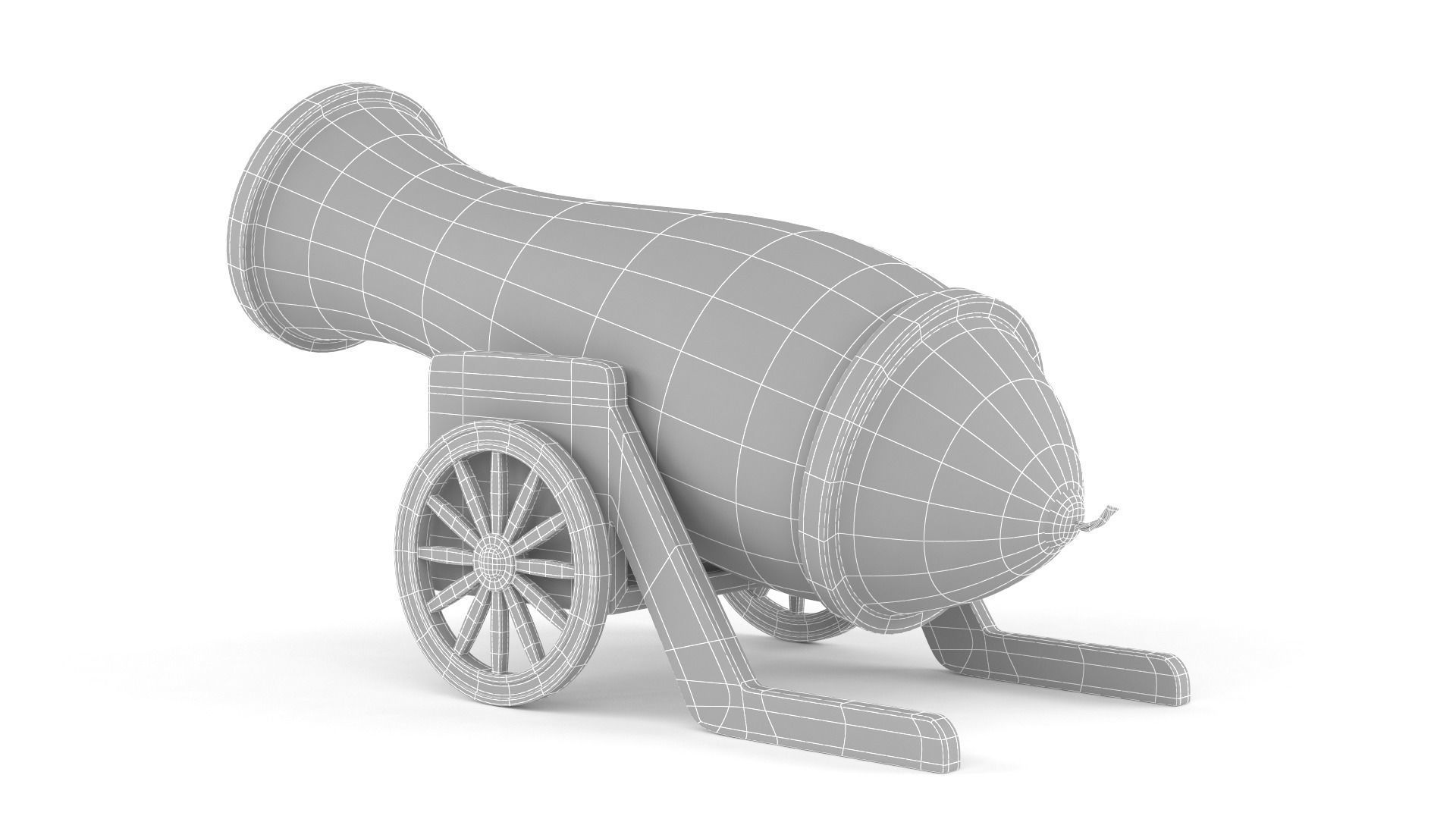 Circus Cannon 3D model_9