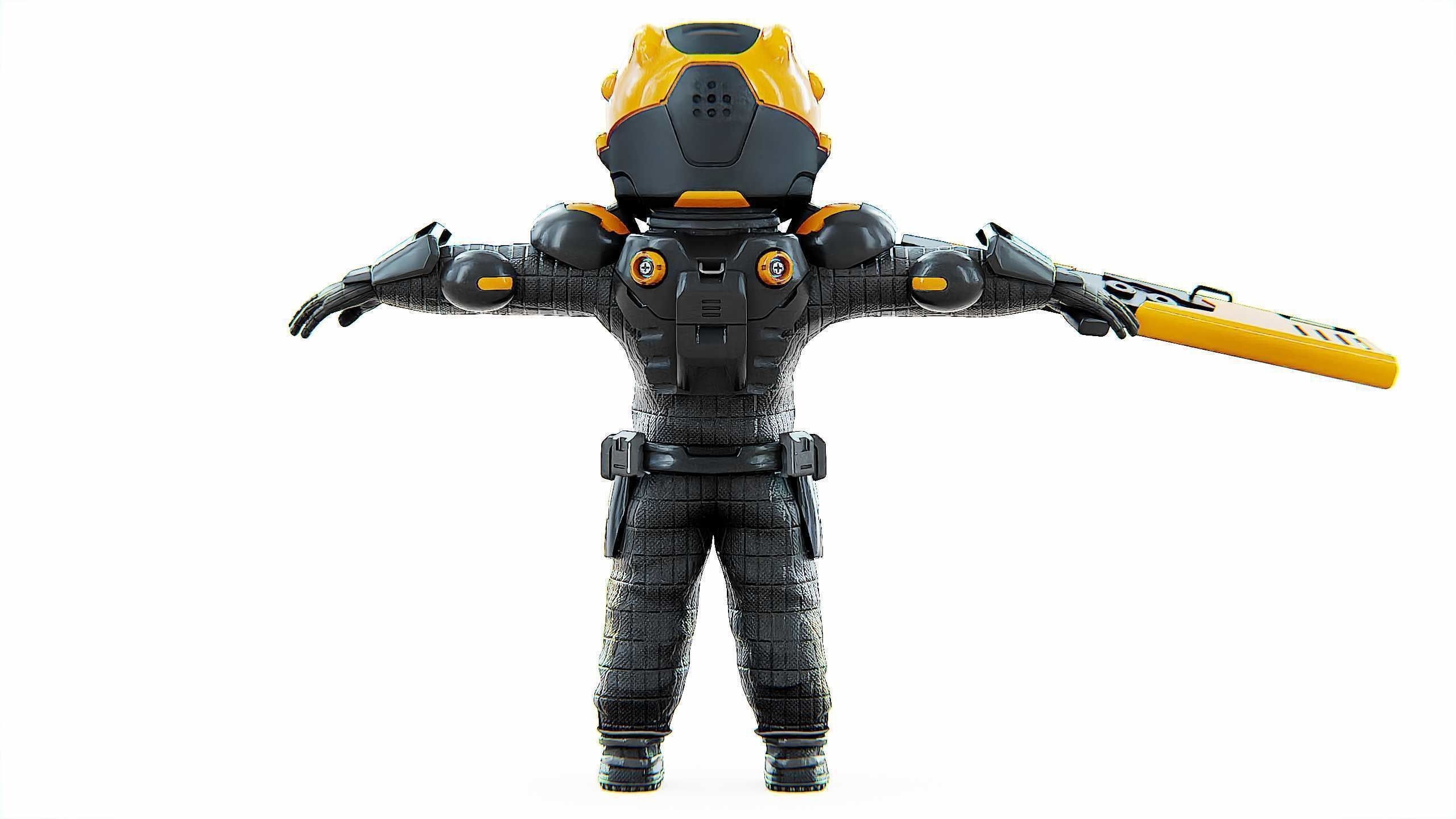 CYBER SOLDIER XC-10 Rigged for Unreal Engine - Unity - MIXAMO 3D model_31