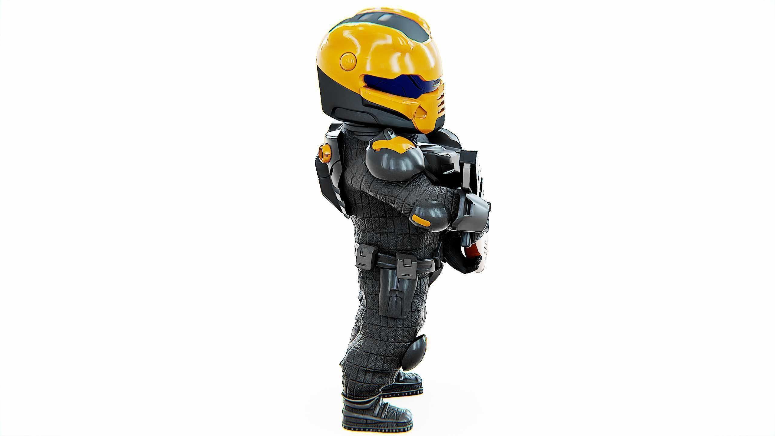 CYBER SOLDIER XC-10 Rigged for Unreal Engine - Unity - MIXAMO 3D model_6