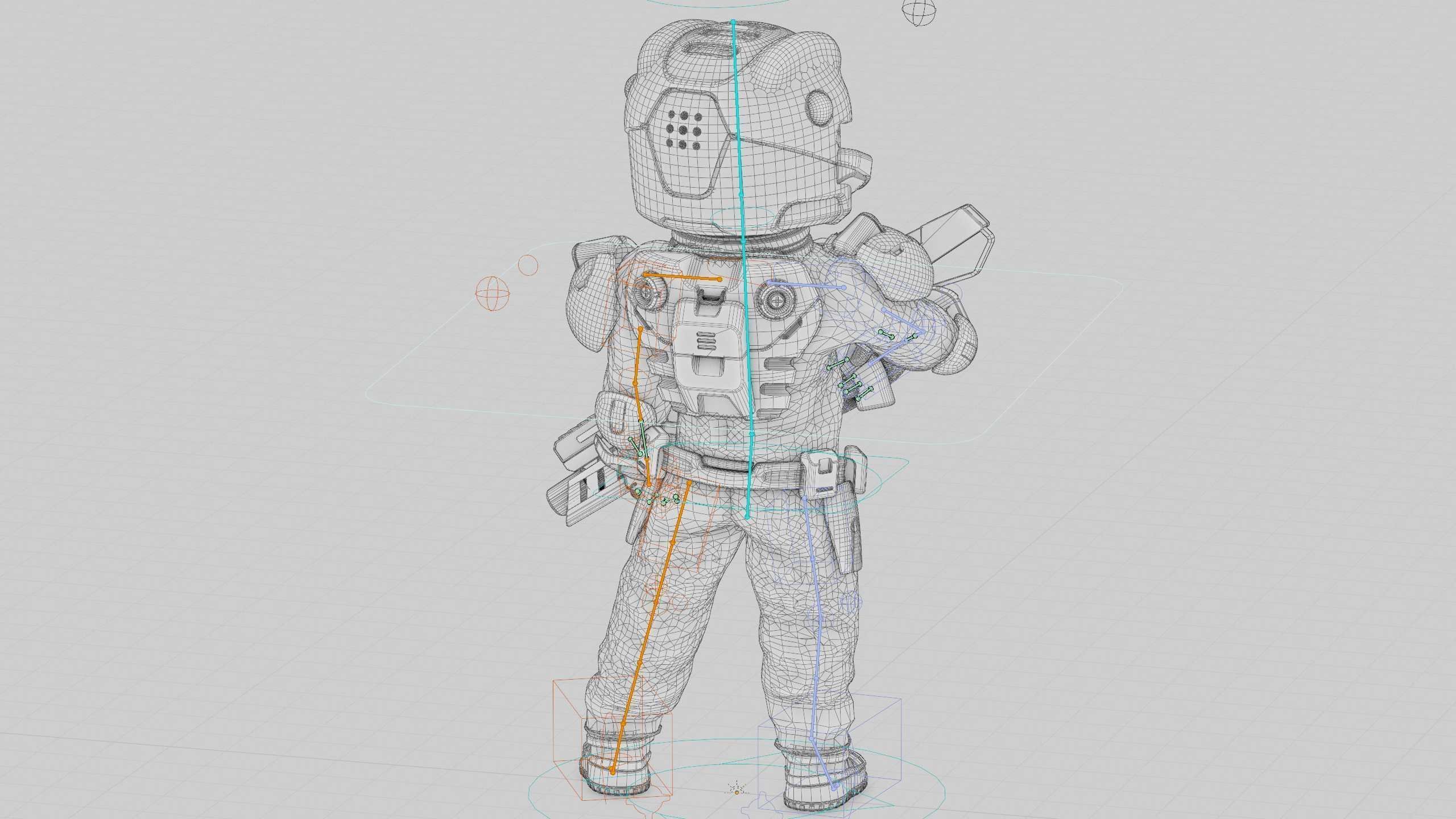 CYBER SOLDIER XC-10 Rigged for Unreal Engine - Unity - MIXAMO 3D model_41