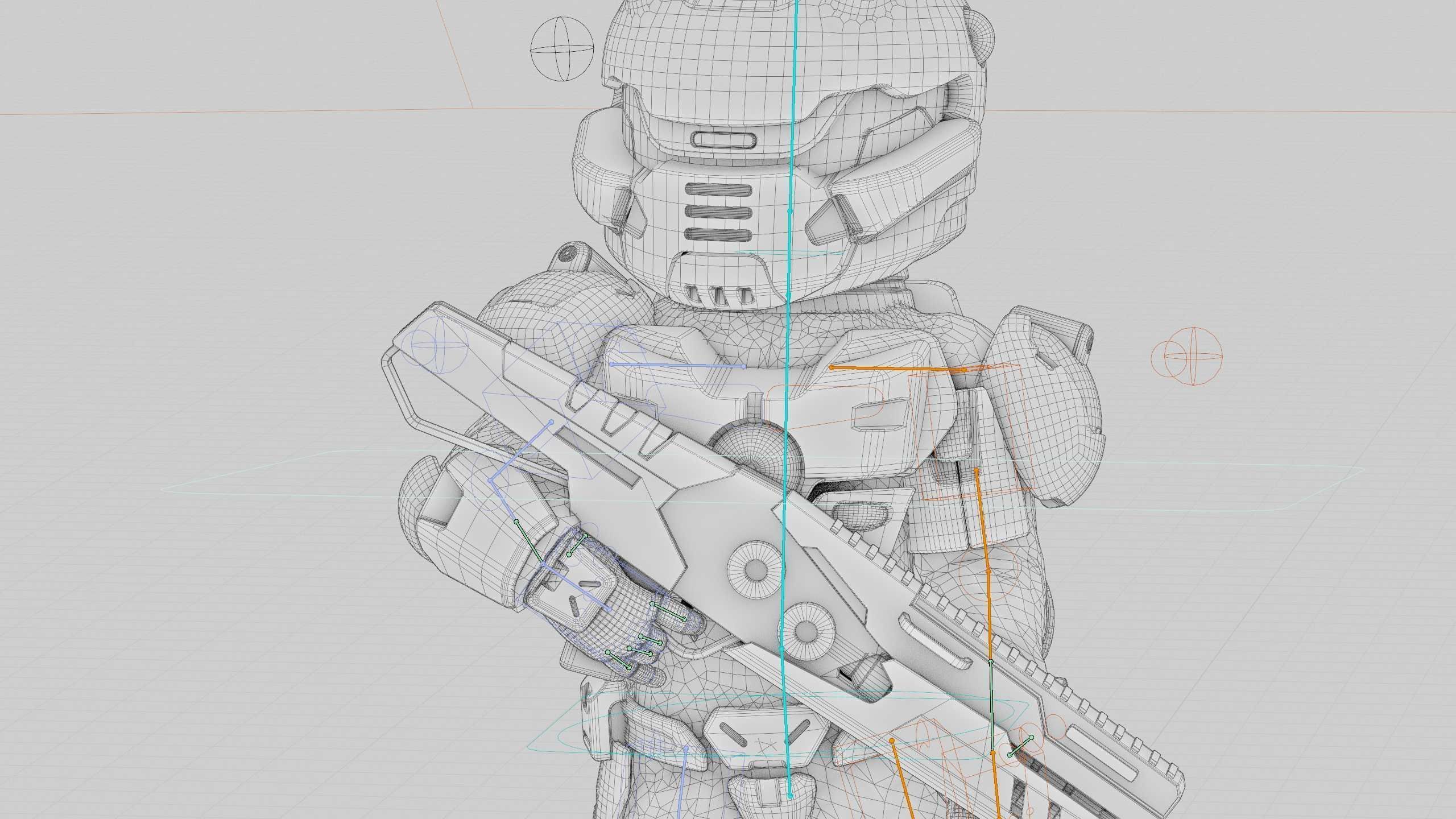 CYBER SOLDIER XC-10 Rigged for Unreal Engine - Unity - MIXAMO 3D model_42