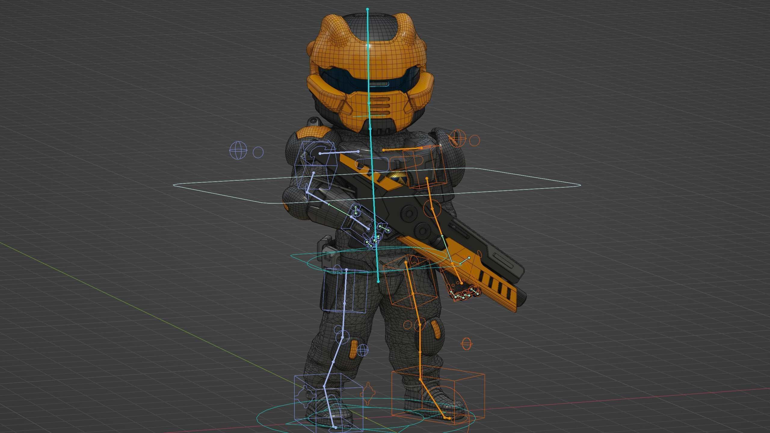 CYBER SOLDIER XC-10 Rigged for Unreal Engine - Unity - MIXAMO 3D model_37