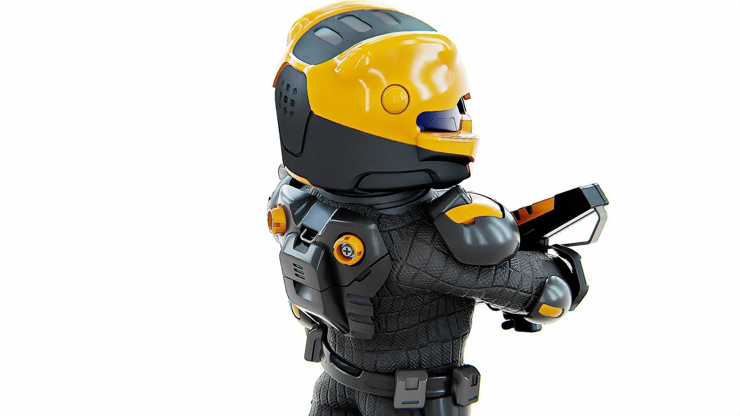 CYBER SOLDIER XC-10 Rigged for Unreal Engine - Unity - MIXAMO 3D model_24