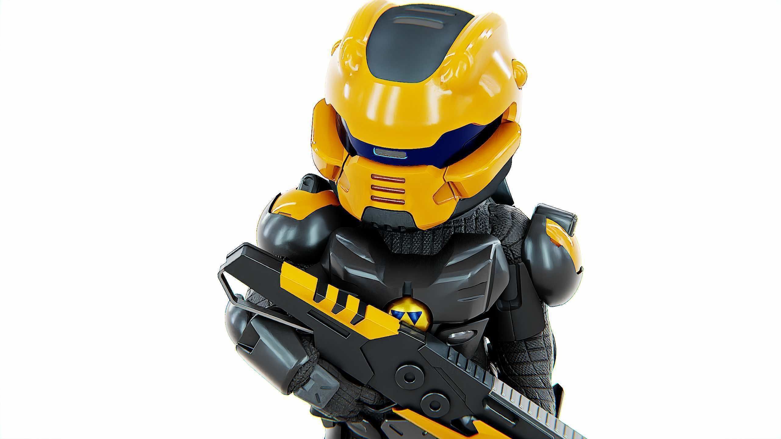 CYBER SOLDIER XC-10 Rigged for Unreal Engine - Unity - MIXAMO 3D model_22