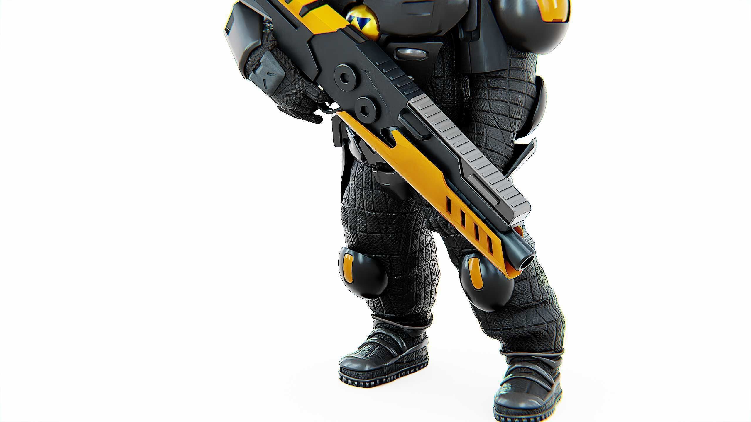 CYBER SOLDIER XC-10 Rigged for Unreal Engine - Unity - MIXAMO 3D model_27