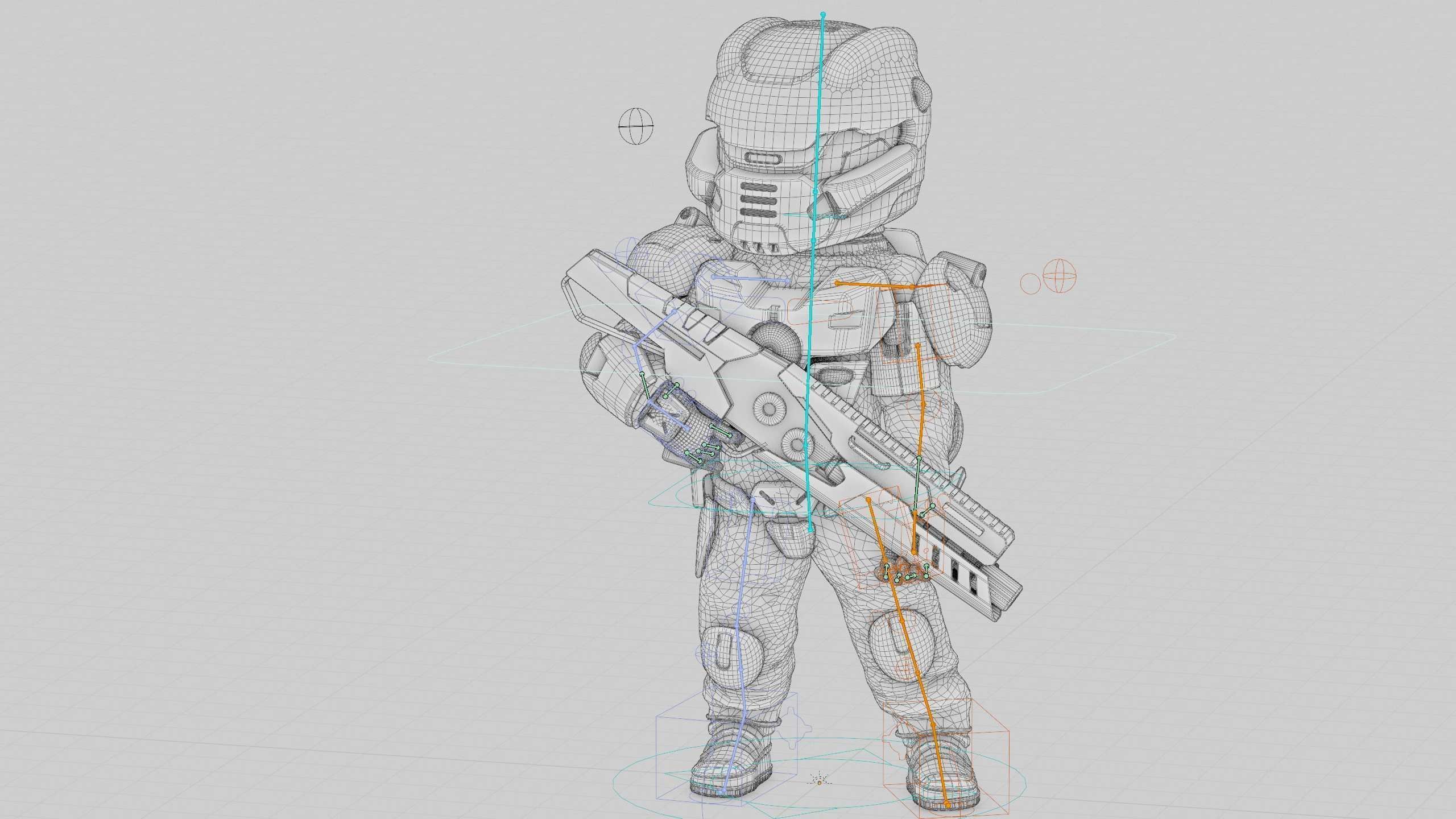 CYBER SOLDIER XC-10 Rigged for Unreal Engine - Unity - MIXAMO 3D model_40
