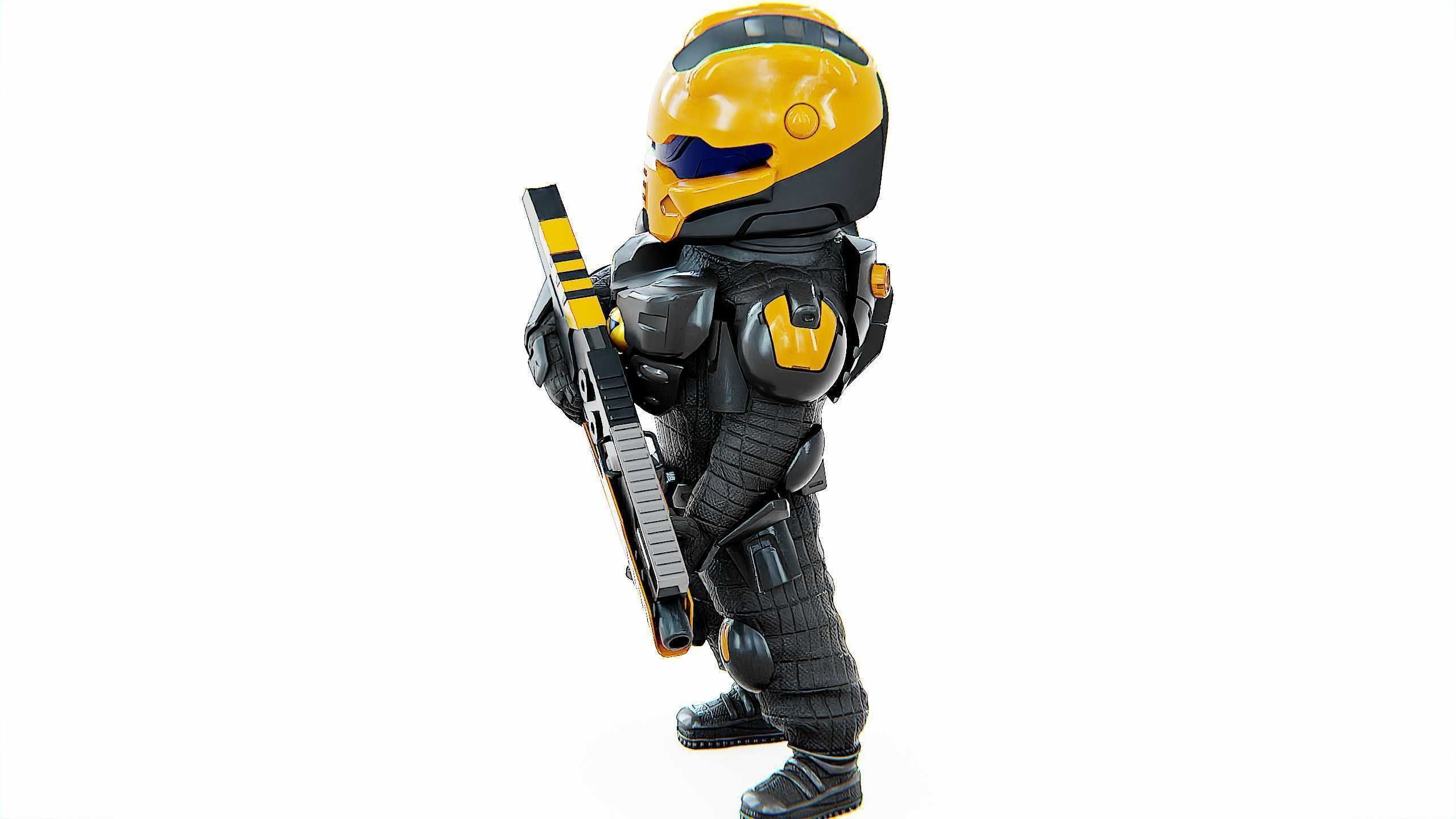 CYBER SOLDIER XC-10 Rigged for Unreal Engine - Unity - MIXAMO 3D model_18