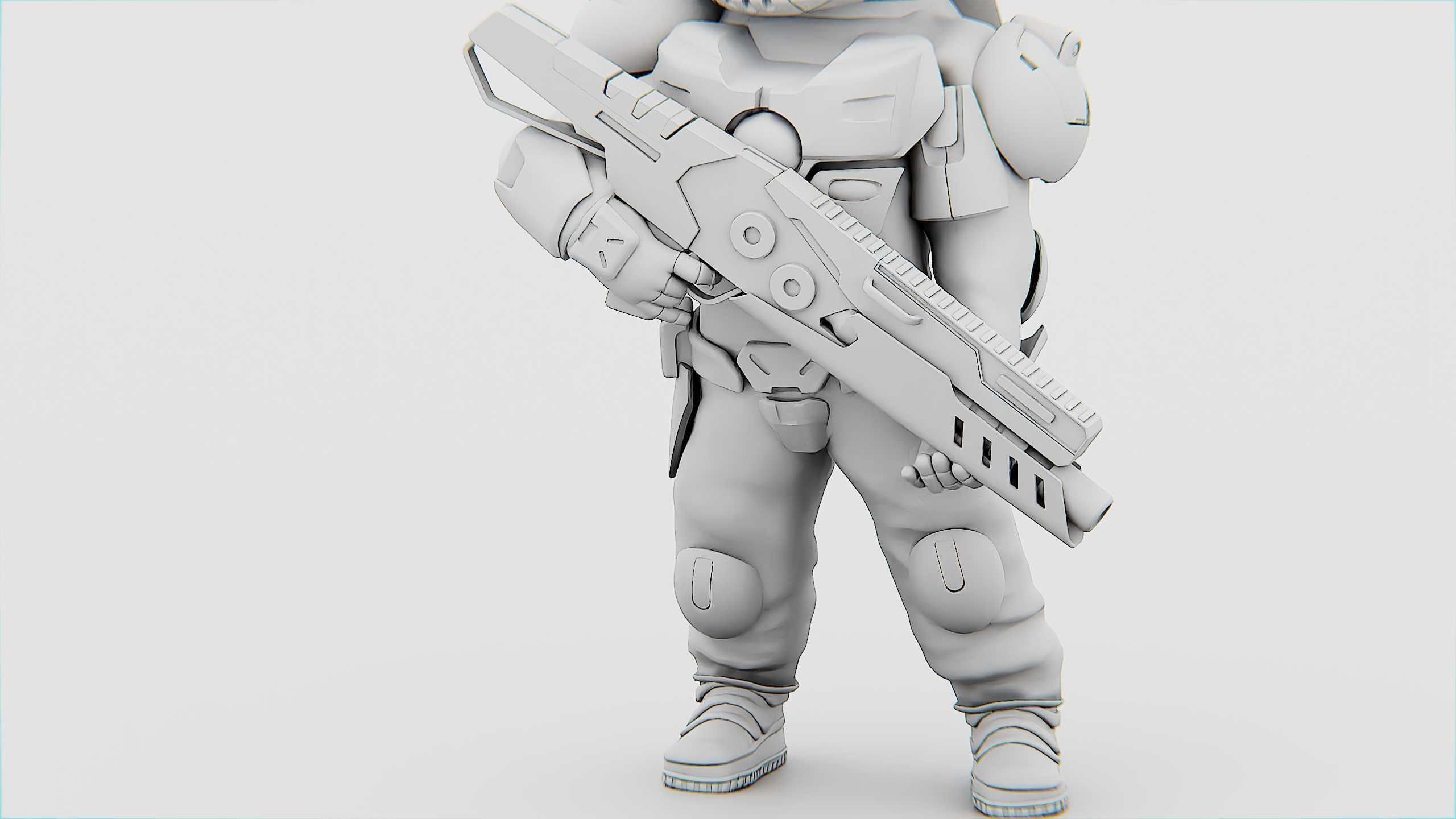 CYBER SOLDIER XC-10 Rigged for Unreal Engine - Unity - MIXAMO 3D model_36